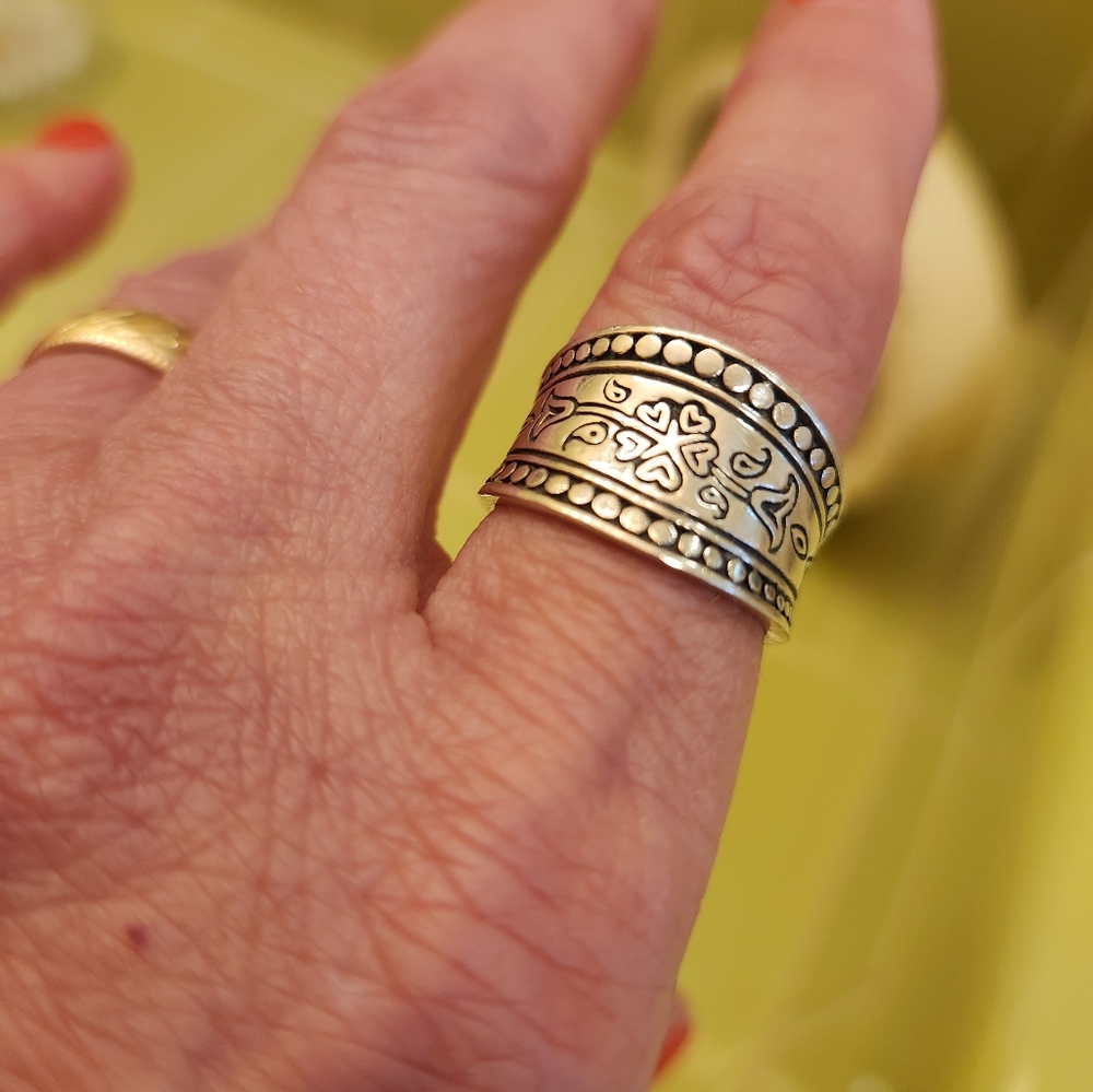 Dutch Tulip Sterling Silver Ring